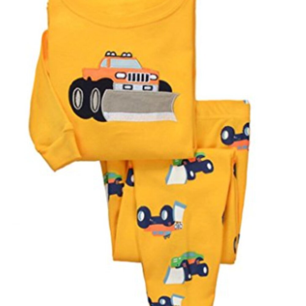 Truck Sleepwear  Kids Cotton Pajama Set T Shirt &amp; Pant（2T~7T) - Picture 2 of 15